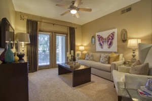 2 Bedroom Apartments For Rent in San Antonio, TX - Model Living Room 
